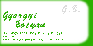 gyorgyi botyan business card